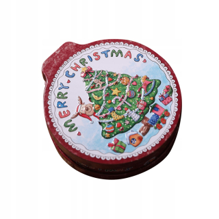 Vianočné gule Bump Tinplate Candy Box Biscuit Ca