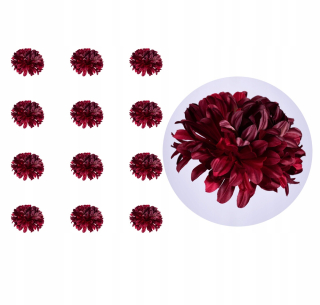 Chrysanthemum saténový burgundský hlava 12 kusov