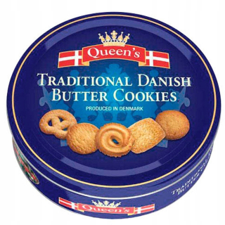 Maslo cookies dánska kráľovná v plechovke 500 g