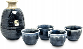 Dark Blue Sake Serving Kit