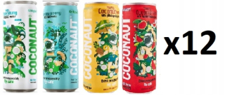 Coconaut Kokosová voda x12 VODNÝ MELÓN, ANANAS, ČISTÝ, PLYN