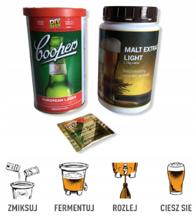 Sada debničiek pre BEER brewkit LAGER + slad pre 23L