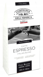Káva mletá -  Corsini espresso talianska zmes 250g - arabčina