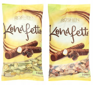 Roshen cukríky Konafetto Bianco / Nero Sada 2x1 kg