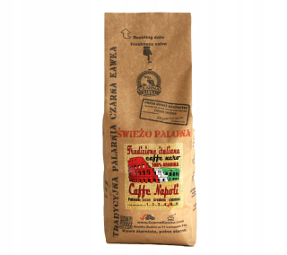 Zrnková káva -  Čierna Kawka Caffe Napoli čerstvo pečené 1 kg