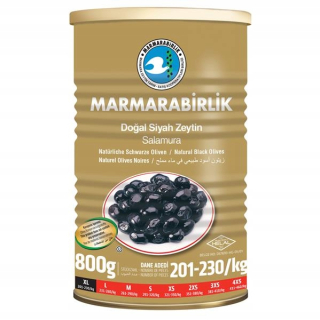 Olivový olej - Čierne olivy so semenami XL Marmarabrirk 800 g