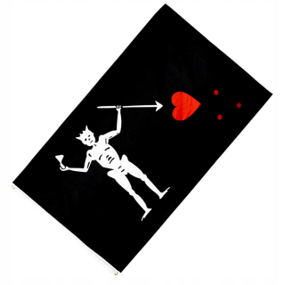 Halloween - Čierny pirát Edward Teach Blackbeard Garden Flag D D