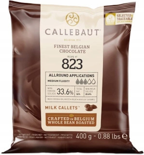 Čokoláda Callebaut 823 Mlieko na Pralin 400g