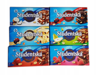 Študentská študentská čokoládová sada 6 chutí