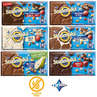 Študentská študentská čokoláda - sada 6 chutí