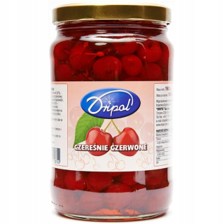 Červené čerešne v sirupe DRIPOL 1900 / 1000g