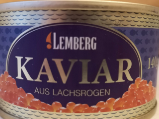 Červený kaviár s lososom Lamberg môže 140 g.