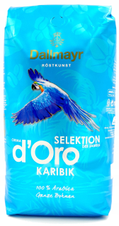Zrnková káva -  DALLMAYR D'ORO KARIBIK 1 kg kávových zŕn
