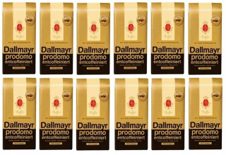 Káva bez kofeínu -  DALLMAYR DECAFFEINE COFFEE BEANS 12x500g DE