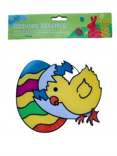 Veľkonočná dekorácia - Veľkonočné gélové dekorácie kuracie kuracie mäso vo vajci