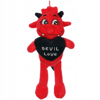 Darček na Valentína - Devil maskot plnený diabol láska s srdiečkom Valentína