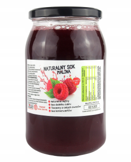 HOMEMADE JUICE, lisované RASPBERRY 100% RASPBERRY NFC 900ML