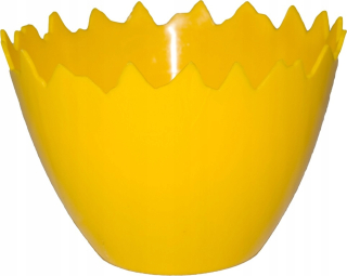 Veľkonočná dekorácia - Skorupka Pot 9 cm žltá 20 ks.