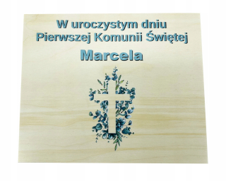 Prvé sväté prijímanie - Drevená merci box pre prijímanie + tlač