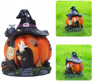 Halloween - Dekoratívna okrasná dekorácia tekvicovej živice