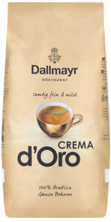 Zrnková káva - Kávové zrná Dallmayr dOro Crema 1 kg (DE)