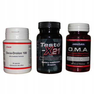 Testosterón - Deka + Testo + OMA 3 PAK Power Winstrol Steroid Power