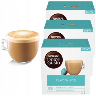 Kávové kapsule - Káva Dolce Gusto Flat White 48 kapsúl 3x16 kusov