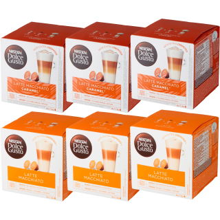 Kávové kapsule - Dolce Gusto Latte Macchiato 96 kapsúl káva 3 + 3
