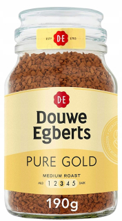 Instantná káva - Douwe Egberts Pure Gold Rozpustná Káva 190g UK