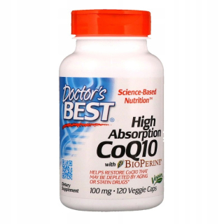 Najlepšie vysoké absorpcie COQ10 s 100 mg bioperyn