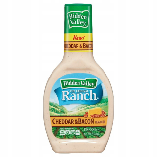 Obliekanie HIDDEN VALLEY Cheddar Bacon 473 ml z USA