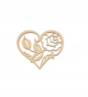 Darček na Valentína - Drevené otvorené srdce srdcové dekorácie Rose Rose