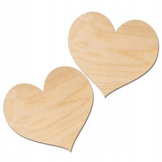 Darček na Valentína - Drevené srdcia 5 cm srdce set 2 ks.