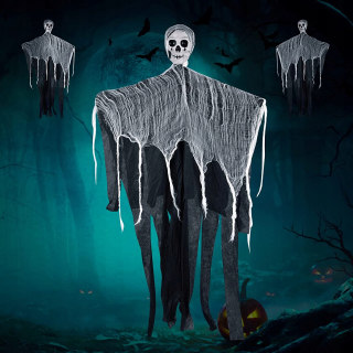 Halloween - Duchová kostra zavesenie Halloween dekorácie 89 cm