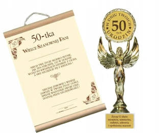 Diplomová Statuette Gift 18. 30 40 50 60 narodeniny