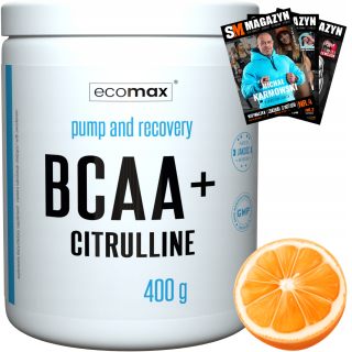 Aminokyseliny - ECOMAX BCAA Citrulline 400g Citrulín Aminokyseliny