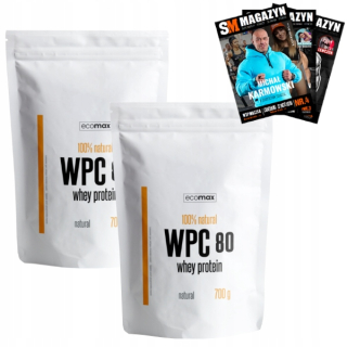 Proteín - ECOMAX WPC 80 1400 g Srvátkový proteín Prírodný proteín