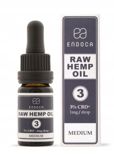 CBD - Endoca konopný Raw 3% CBD + CBDA 300mg 10ml