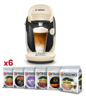 Kávové kapsule - Kapslový kávovar Bosch Tassimo Style + 6xTassimo