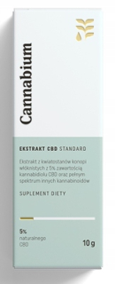 CBD - CBD extrakt 5% konopného oleja 10 g cannabium
