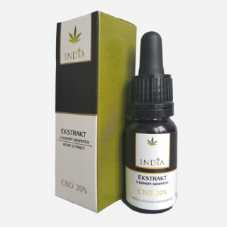 CBD - Extrakt konopného oleja s 20% CBD Oil 10ml Indii