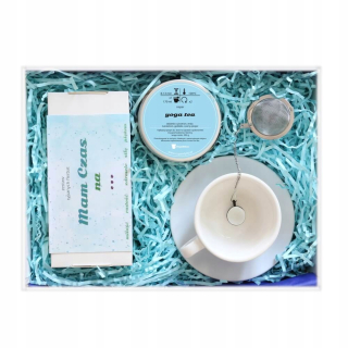 Elegantný box darčekový čajový set + pohár