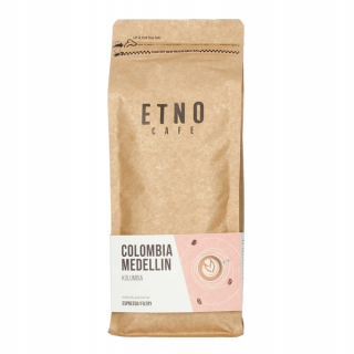 Zrnková káva -  ETNO Cafe Colombia Medellin Coffee 1kg Arabská 100%