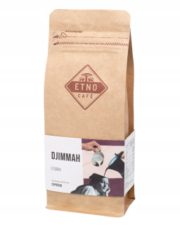 Zrnková káva -  ETNO Cafe - Etiópia Djimmah - Kávové zrná 250g
