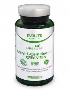 Spaľovač tuku - EVOLITE Acetyl-L-karnitín + Zelený čaj 100 čiapky