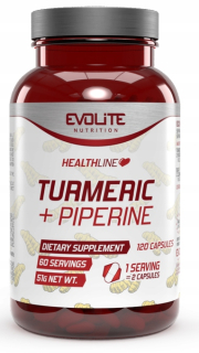 EVOLITE TURMERIC + PIPERINE 120 Kapsuly Kurkuma