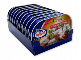 Mackerel Fillet v paradajkách Basil 10x200G Appel