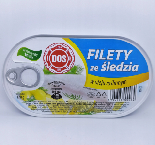 Filtéty sleďov v oleji 10x170g DOS