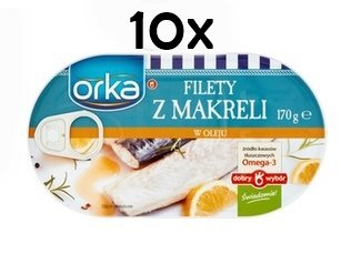 Filety z makrely zaorané na oleji 10 ks. x 170G