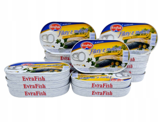 Makrelové filé v oleji 16x 170g EVRAFISH